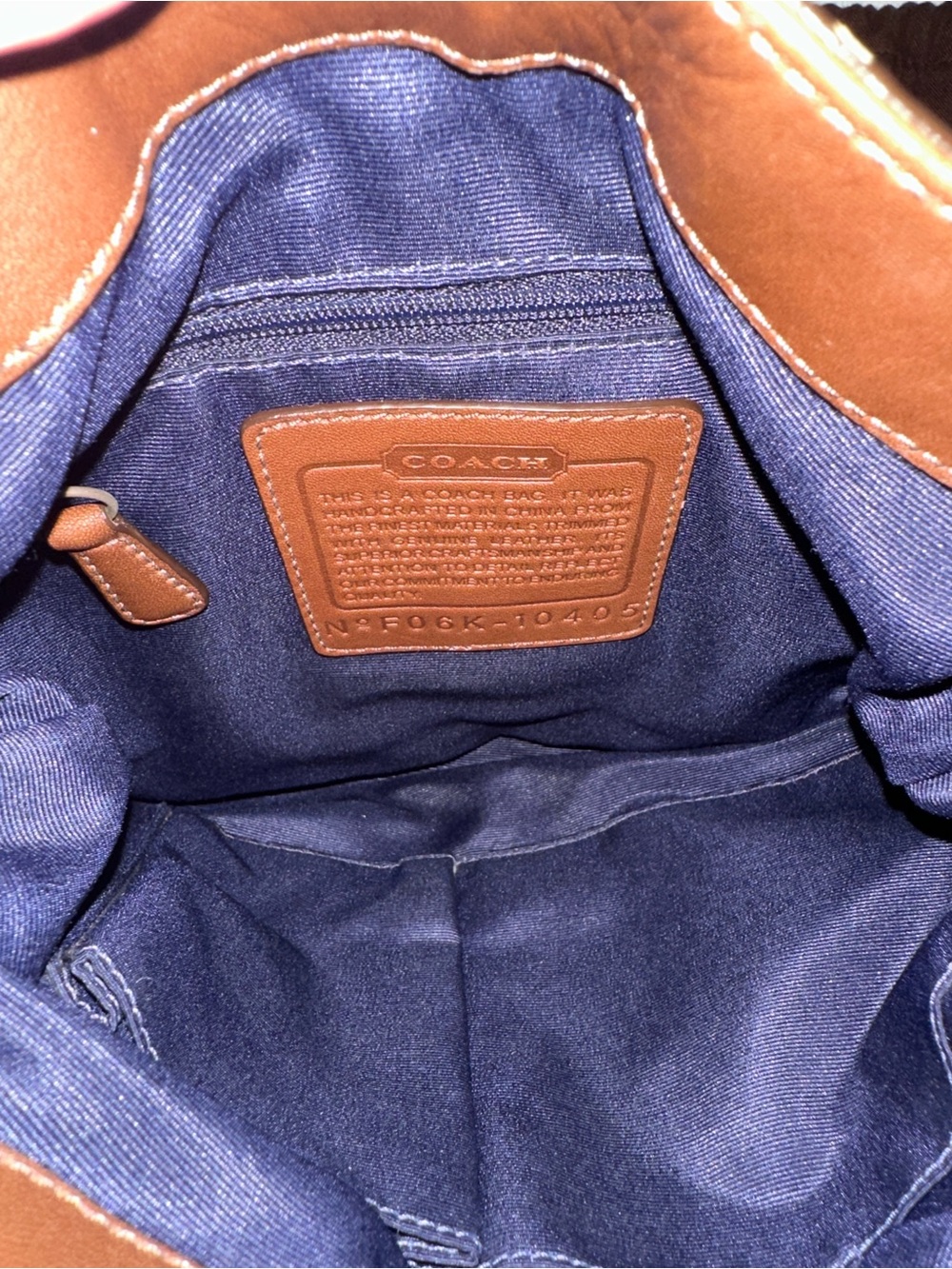 Vintage Coach Denim Signature Hampton Shoulder Bag - Picture 5 of 5